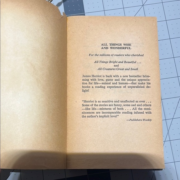 All Things Wise and Wonderful Book by James Herriot - Picture 5 of 6